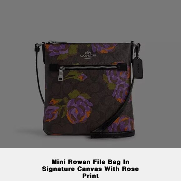 Mini Rowan File Bag in Signature Canvas with Rose Print - Picture 3 of 3